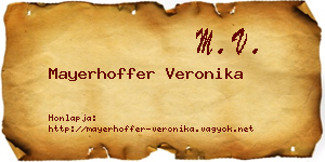 Mayerhoffer Veronika névjegykártya