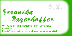 veronika mayerhoffer business card